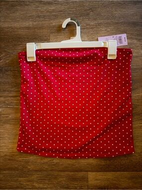Wild Fable Butterbliss Reversible tube top Berry Red Polka Dot